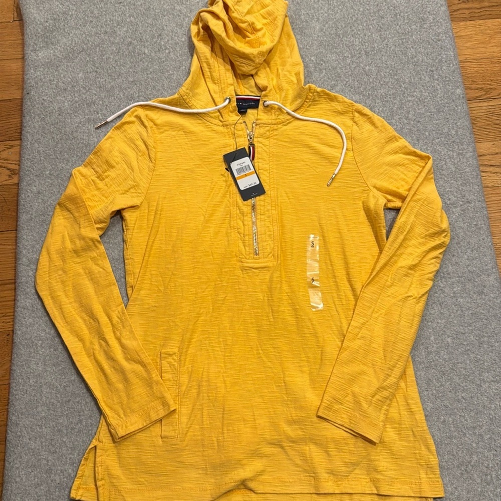 Tommy Hilfiger Yellow Sweater with Hood - Picture 1 of 4